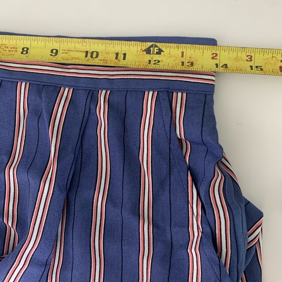 Band of Gypsies Blue Pink Striped High Waist Flare Flowy Pants Size Medium - Picture 9 of 9